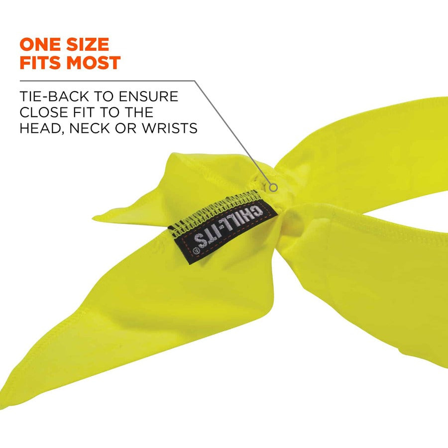 Ergodyne 6702 Cooling Bandana - Yellow - Polymer