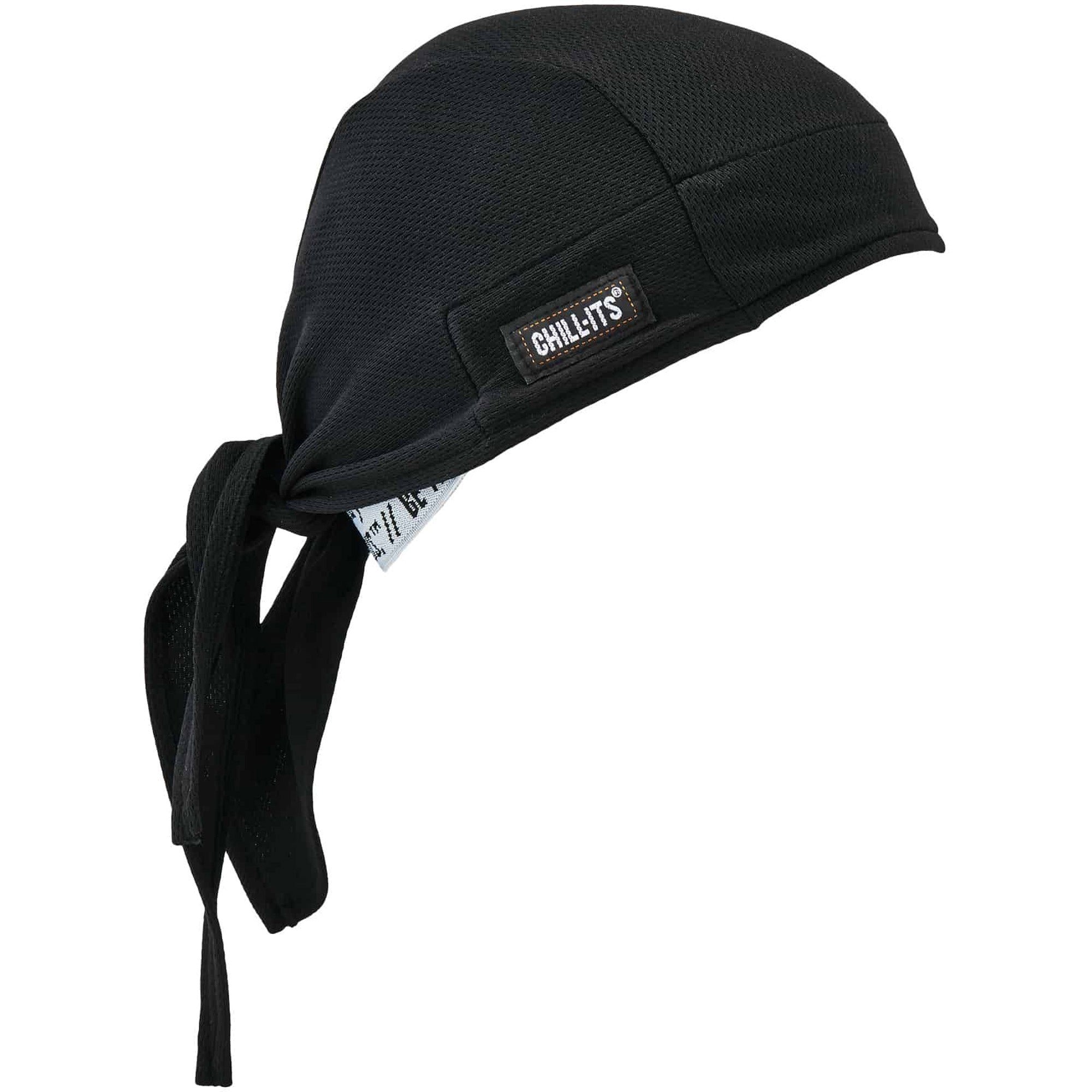 Ergodyne High-Performance Bandana Do Rag - Black - Fabric - 6 / Carton