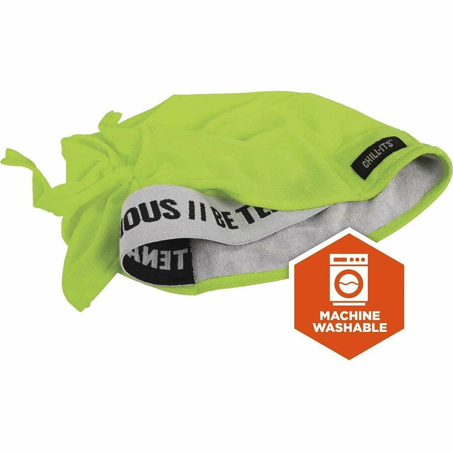 Ergodyne High-Performance Bandana Do Rag - Yellow - Fabric - 6 / Carton