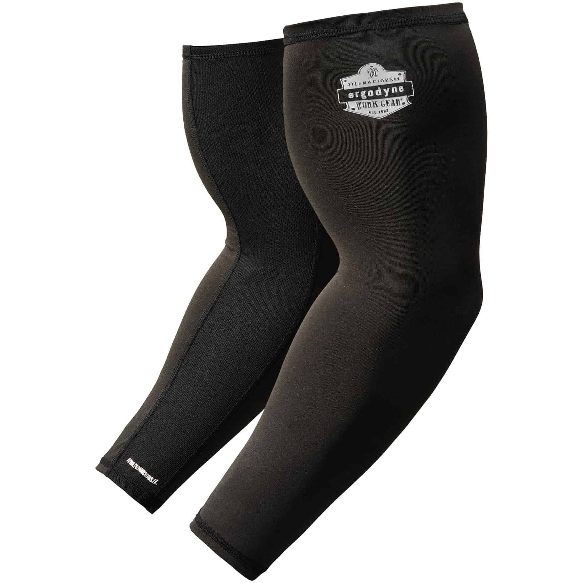 Ergodyne 6690 Cooling Arm Sleeves, XL, 16.90" Length, Black, Fabric, Durable, Comfortable, UV Protection, Abrasion Resistant, Moisture Wicking, Anti-odor, Machine Washable, Chemical-free, Stretchable, 2 Sleeves per Pack