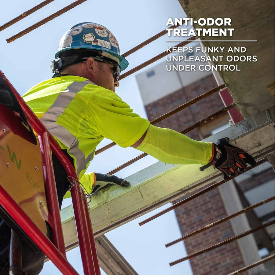 Ergodyne 6690 Cooling Arm Sleeves, XL, 16.90" Length, Black, Fabric, Durable, Comfortable, UV Protection, Abrasion Resistant, Moisture Wicking, Anti-odor, Machine Washable, Chemical-free, Stretchable, 2 Sleeves per Pack