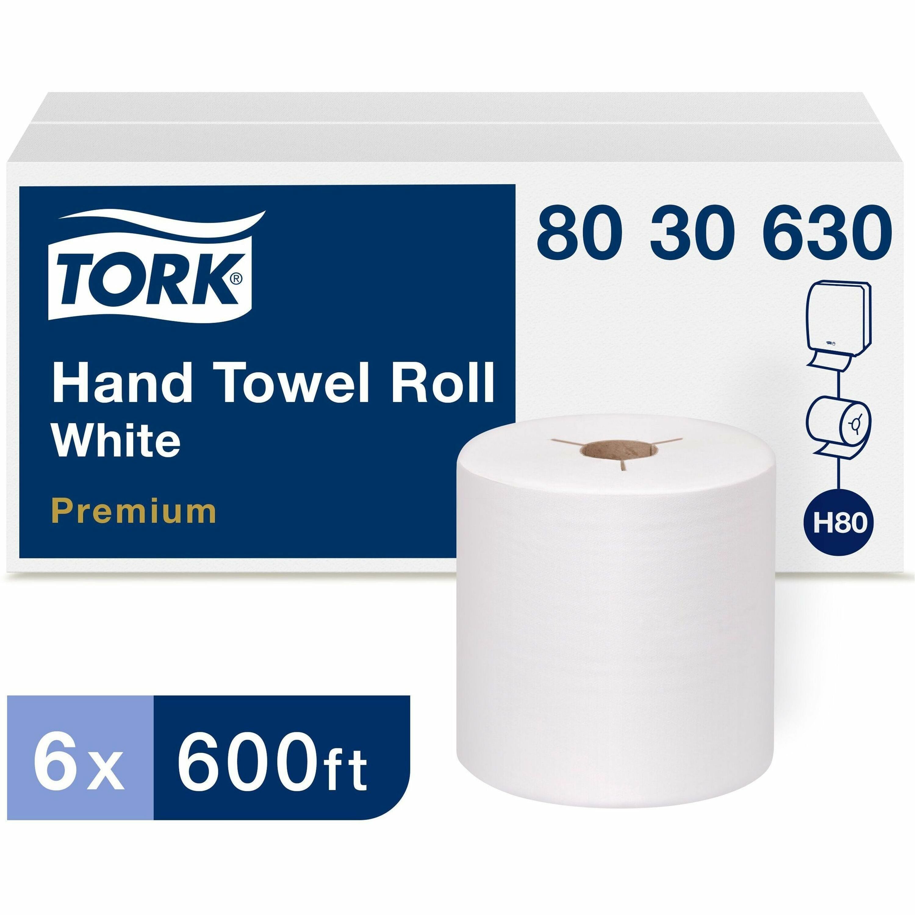 1 Ply - 720 Sheets/Roll - 7.80" Roll Diameter - 1 15/16" Core - White - Fiber - 6 / Carton