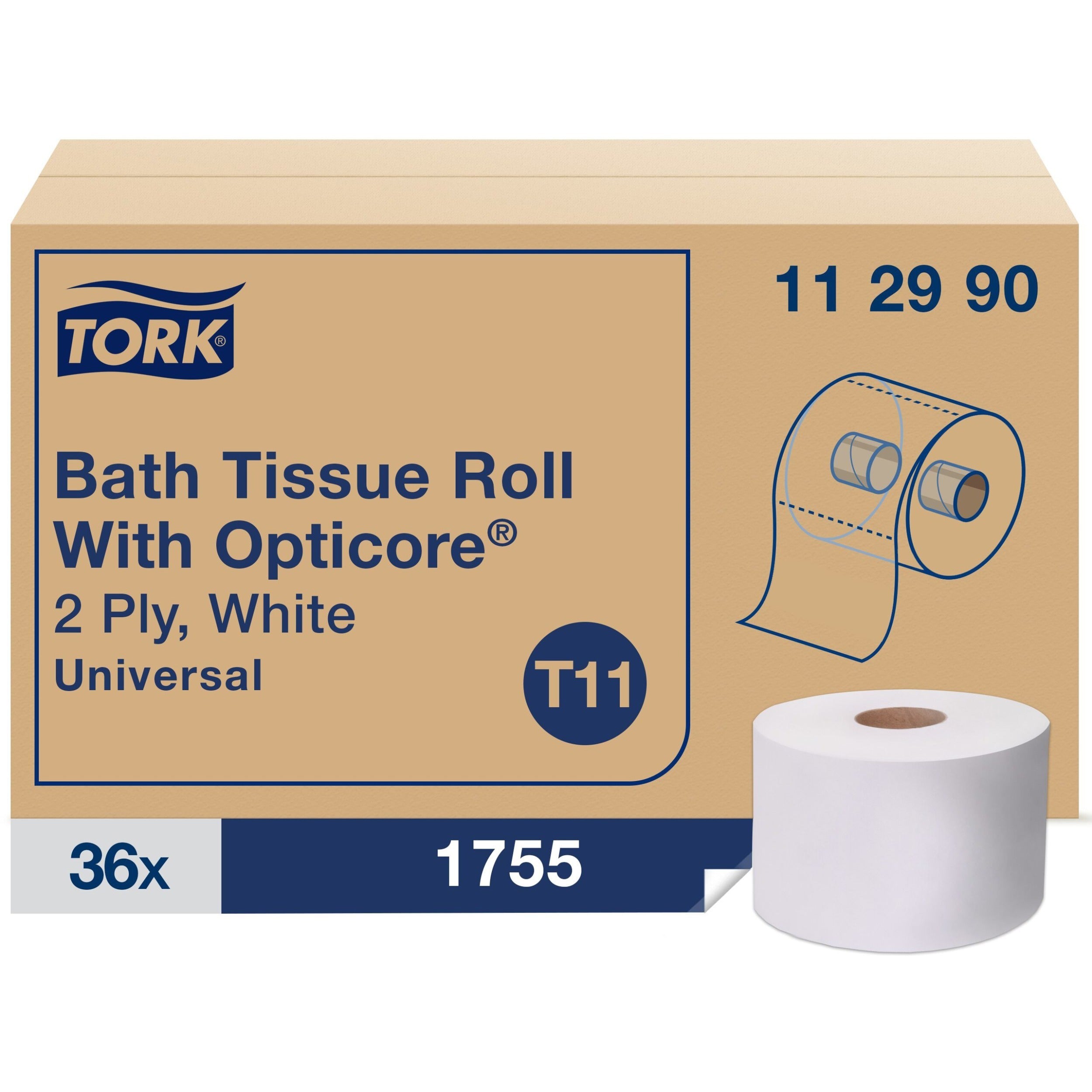 1 Ply - 4" Length - 5.63" Roll Diameter - 1 43/64" Core - White - Fiber - 36 Rolls Per CartonCarton - 1755 Roll