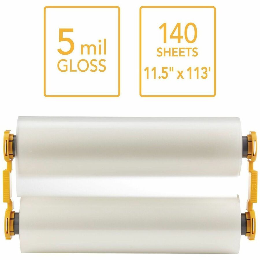 GBC Foton 30 Film Refill - Laminating Pouch/Sheet Size: 11.50" Width x 113 ft Length x 5 mil Thickness - Glossy - for Laminator - 1 Each