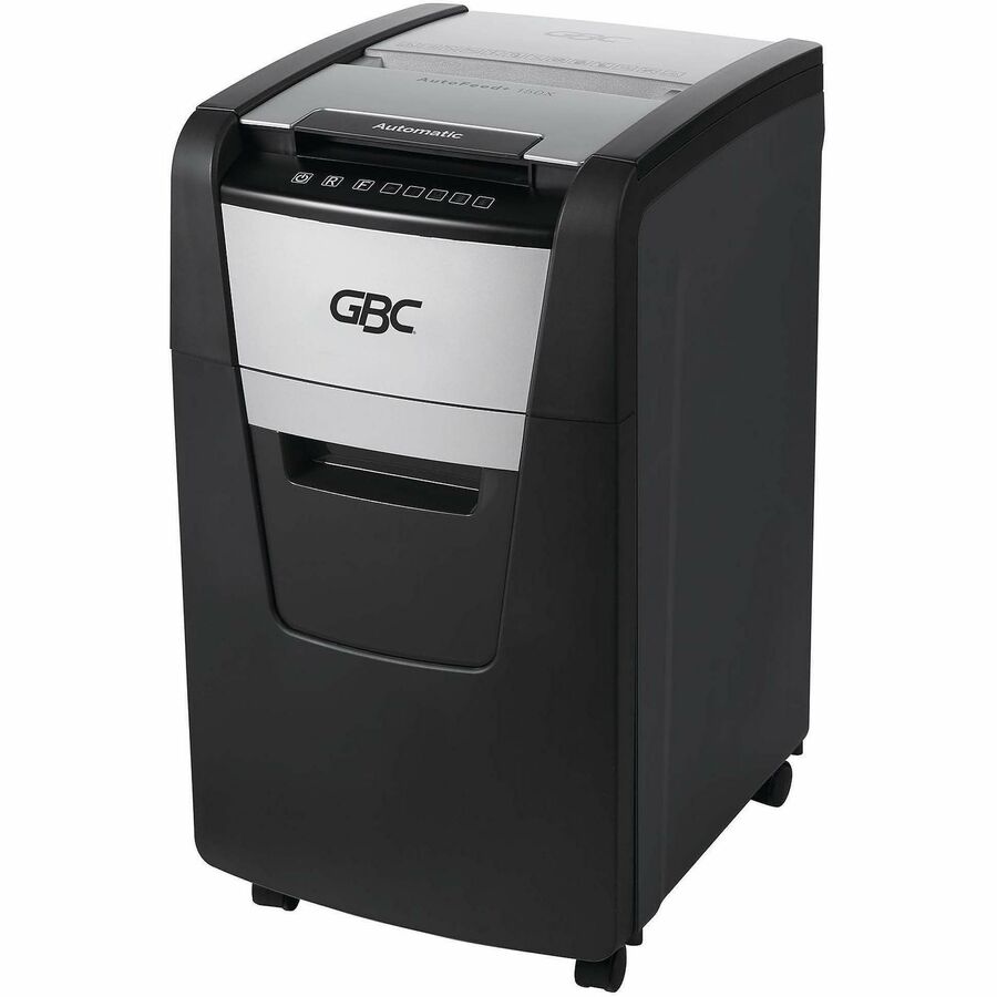 Continuous Shredder - Super Cross Cut - 8 Per Pass - for shredding Credit Card, Paper Clip, Staples, Paper - P-4 - 30 Minute Run Time - 11.60 gal Wastebin Capacity - Black