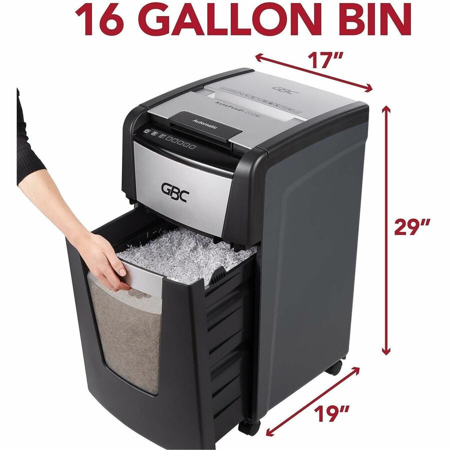 GBC AutoFeed+ Small Office Shredder, 230X, Super Cross-Cut, 230 Sheets