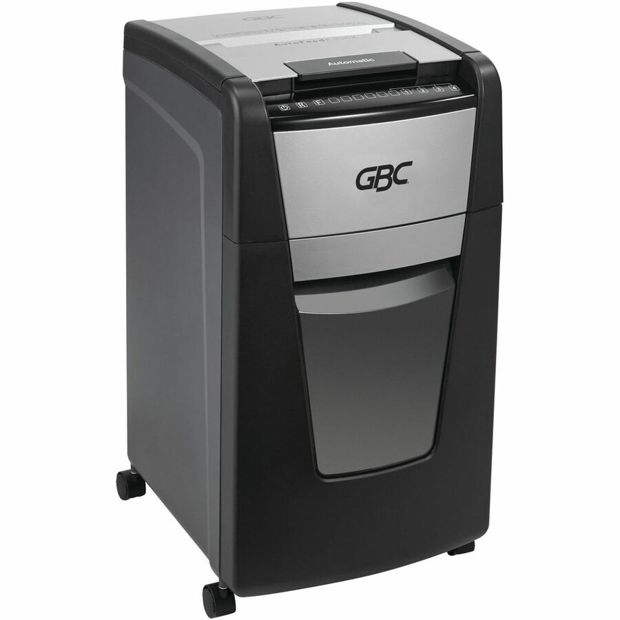 Continuous Shredder - Super Cross Cut - 10 Per Pass - for shredding Credit Card, Paper Clip, Staples, Paper - P-4 - 1 Hour Run Time - 16 gal Wastebin Capacity - Black