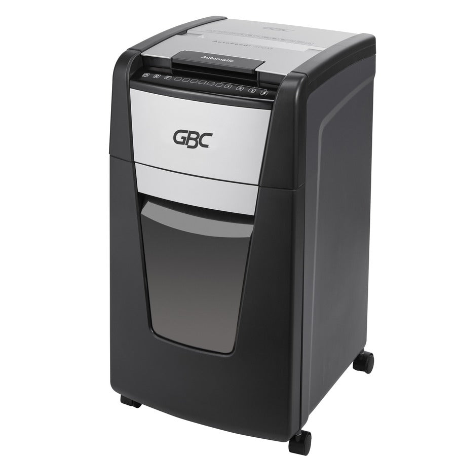 Continuous Shredder - Super Cross Cut - 10 Per Pass - for shredding Credit Card, Paper Clip, Staples, Paper - P-4 - 1 Hour Run Time - 16 gal Wastebin Capacity - Black