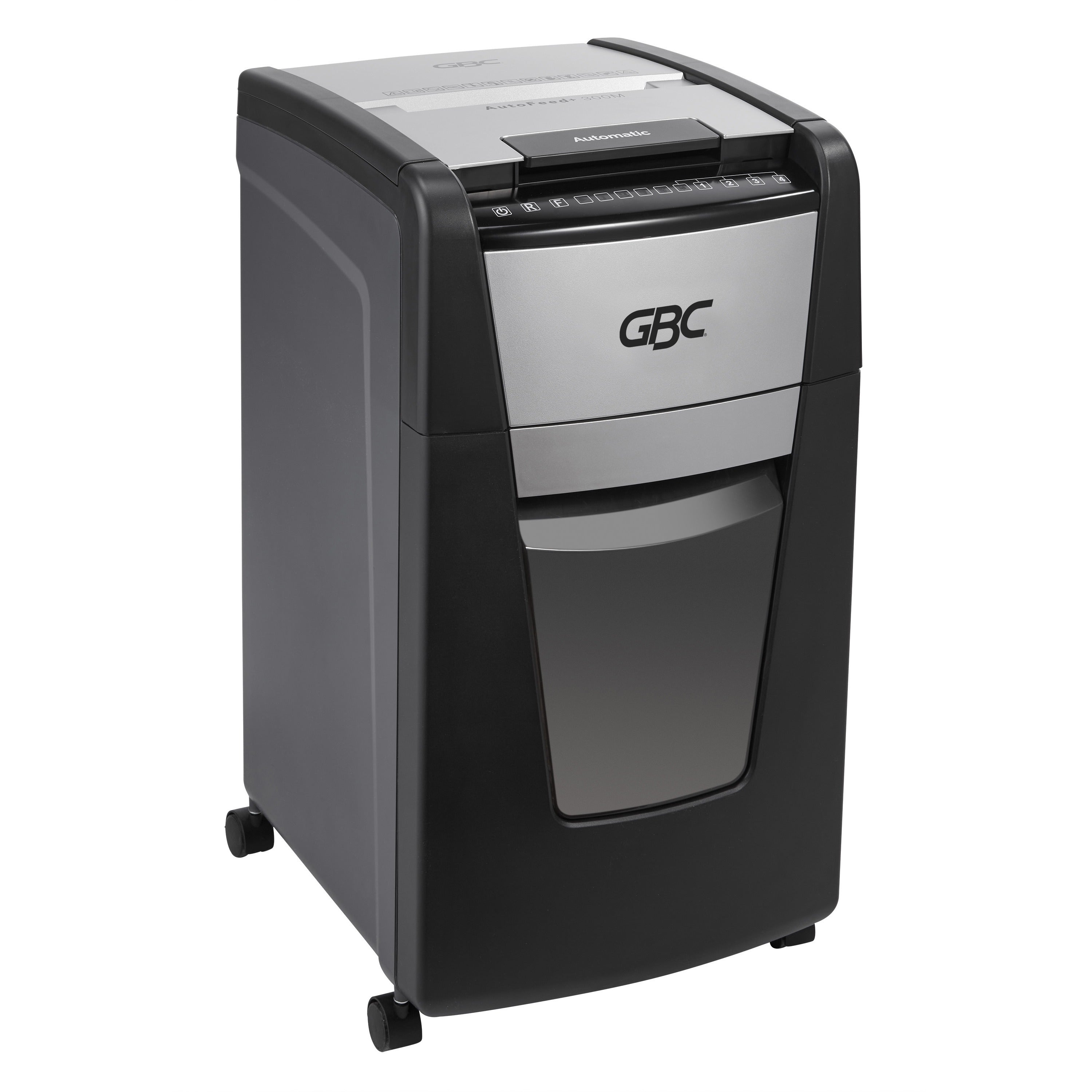 Continuous Shredder - Micro Cut - 8 Per Pass - for shredding Credit Card, Paper Clip, Staples, Paper - P-5 - 1 Hour Run Time - 16 gal Wastebin Capacity - Black
