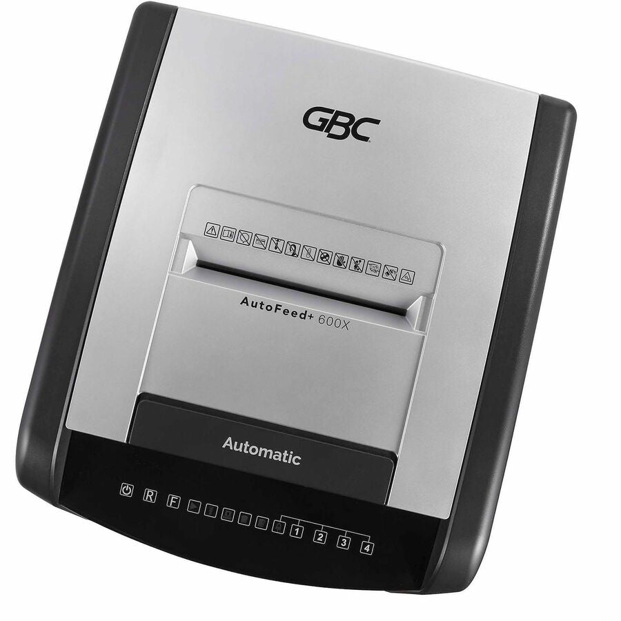 Continuous Shredder - Super Cross Cut - 15 Per Pass - for shredding Credit Card, Paper Clip, Staples, Paper - P-4 - 4 Hour Run Time - 29 gal Wastebin Capacity - Black