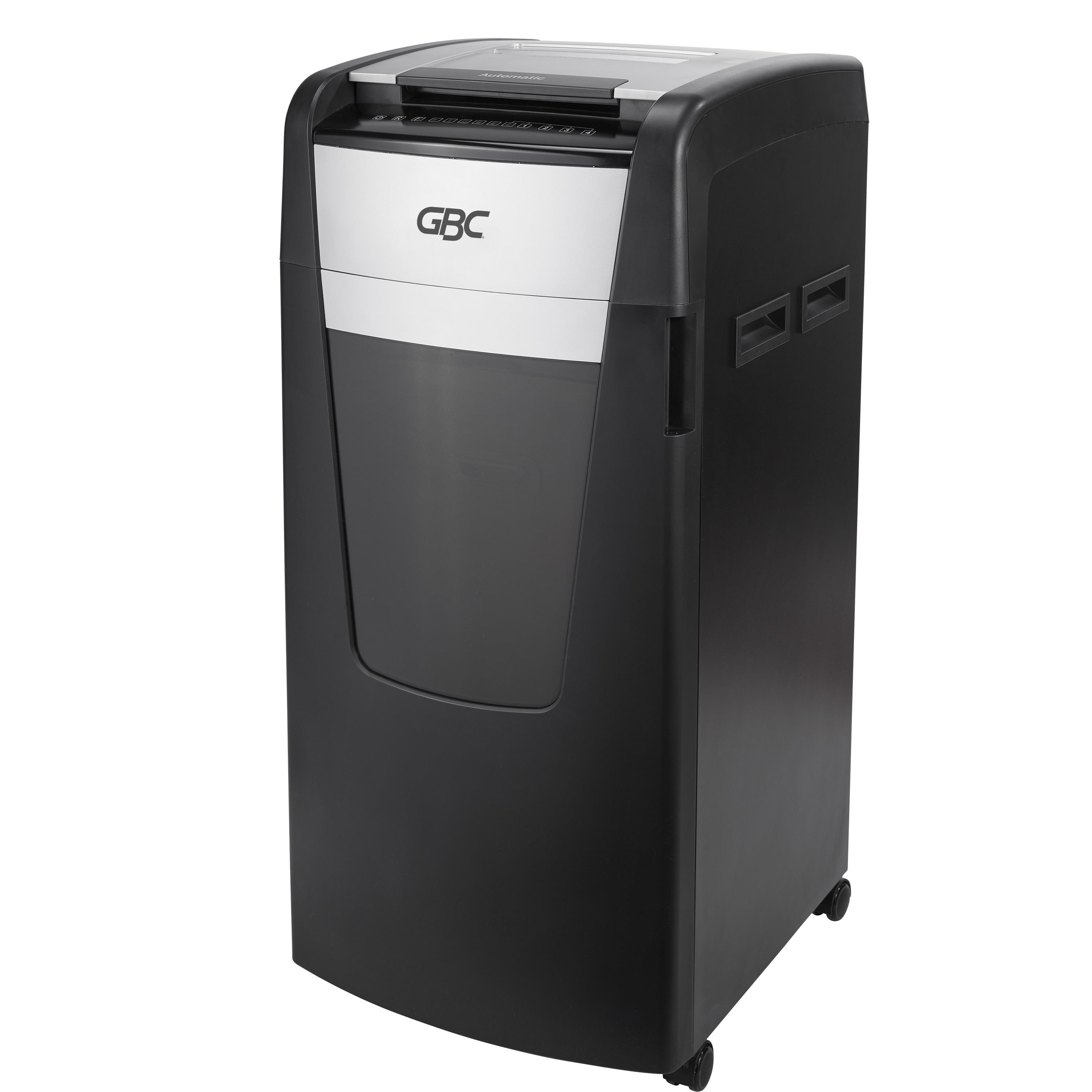Continuous Shredder - Micro Cut - 15 Per Pass - for shredding Credit Card, Paper Clip, Staples, Paper - P-5 - 4 Hour Run Time - 37 gal Wastebin Capacity - Black