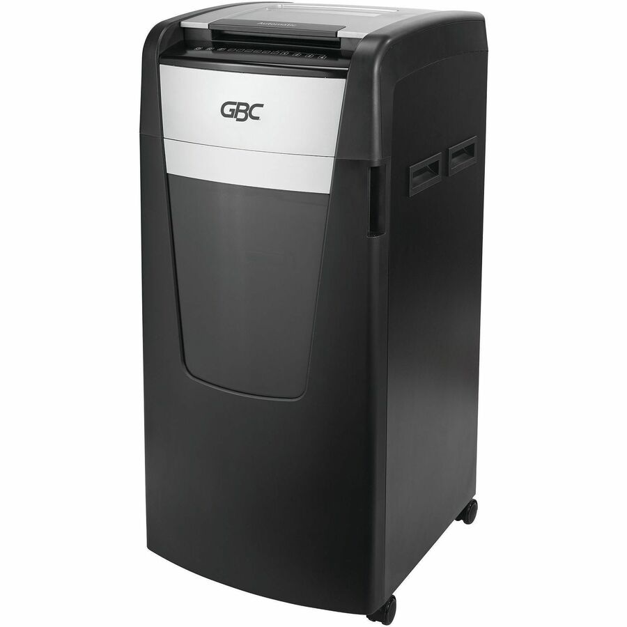 Continuous Shredder - Micro Cut - 15 Per Pass - for shredding Credit Card, Paper Clip, Staples, Paper - P-5 - 4 Hour Run Time - 37 gal Wastebin Capacity - Black