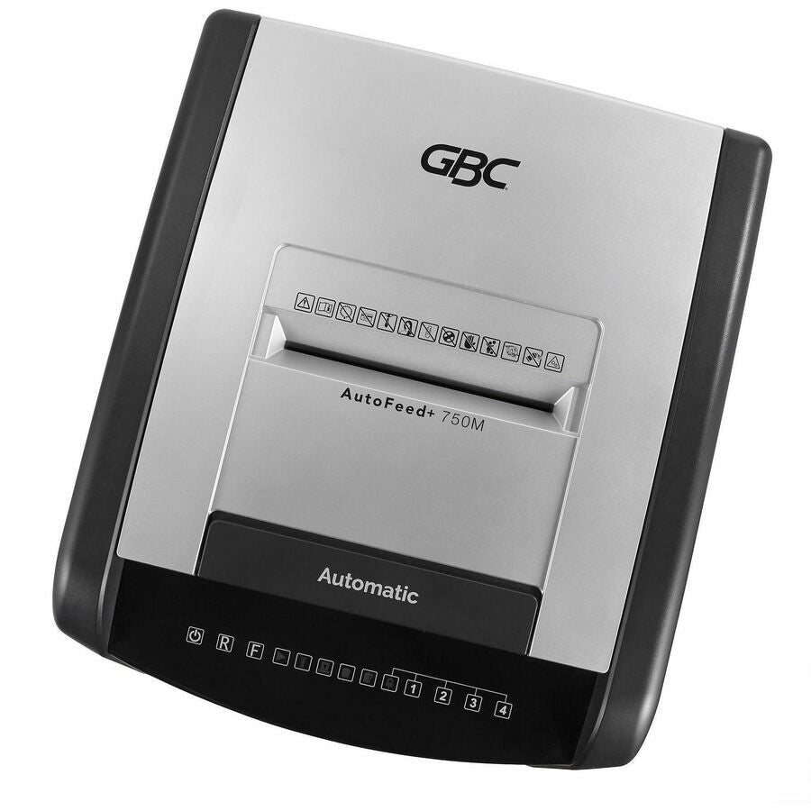 Continuous Shredder - Micro Cut - 15 Per Pass - for shredding Credit Card, Paper Clip, Staples, Paper - P-5 - 4 Hour Run Time - 37 gal Wastebin Capacity - Black