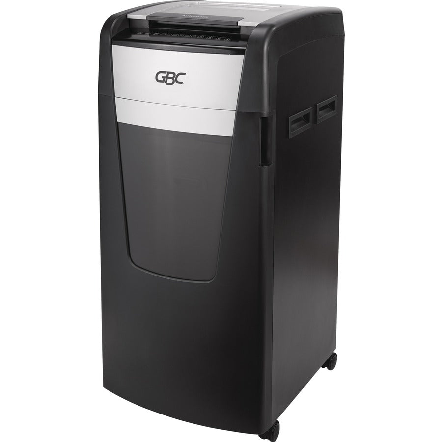 Continuous Shredder - Micro Cut - 15 Per Pass - for shredding Credit Card, Paper Clip, Staples, Paper - P-5 - 4 Hour Run Time - 37 gal Wastebin Capacity - Black
