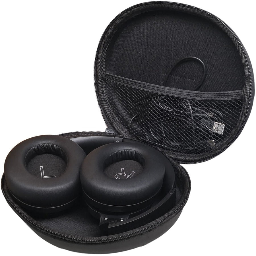 Stereo - Mini-phone (3.5mm) - Wired/Wireless - Bluetooth - Over-the-ear - Binaural - Noise Canceling - Black