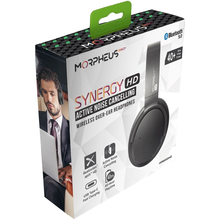 Stereo - Mini-phone (3.5mm) - Wired/Wireless - Bluetooth - Over-the-ear - Binaural - Noise Canceling - Black
