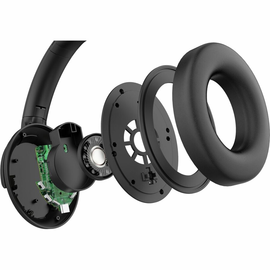 Stereo - Mini-phone (3.5mm) - Wired/Wireless - Bluetooth - Over-the-ear - Binaural - Noise Canceling - Black