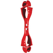 Ergodyne Squids 3400 Glove Clip Holder, Dual Clip, Break Resistant, Temperature Resistant, Acetal, Red, 6.5" x 1", 6 per Carton