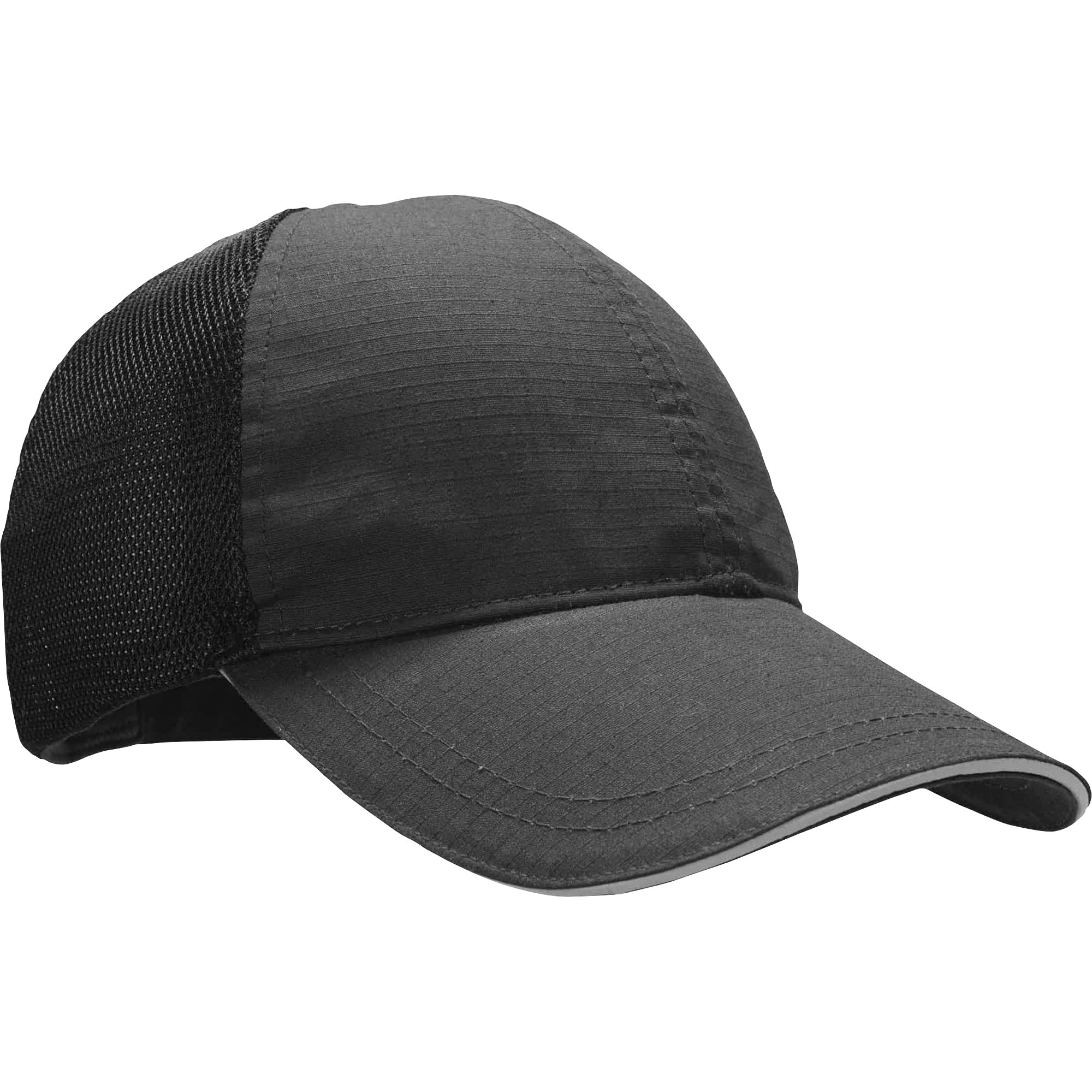Ergodyne 8946 Standard Baseball Cap, Black, Reflective, Adjustable, Breathable, Lightweight, Comfortable, Machine Washable, One Size, Hook & Loop Closure, Mesh Back, 1 Each