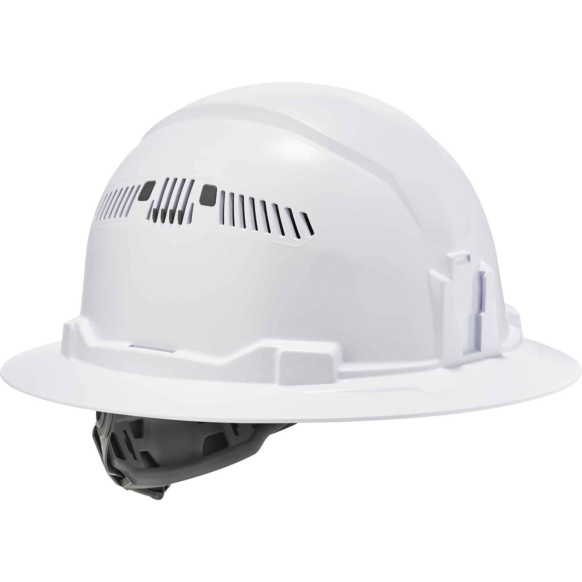 Ergodyne 8973 Class C Full Brim Hard Hat, White, White