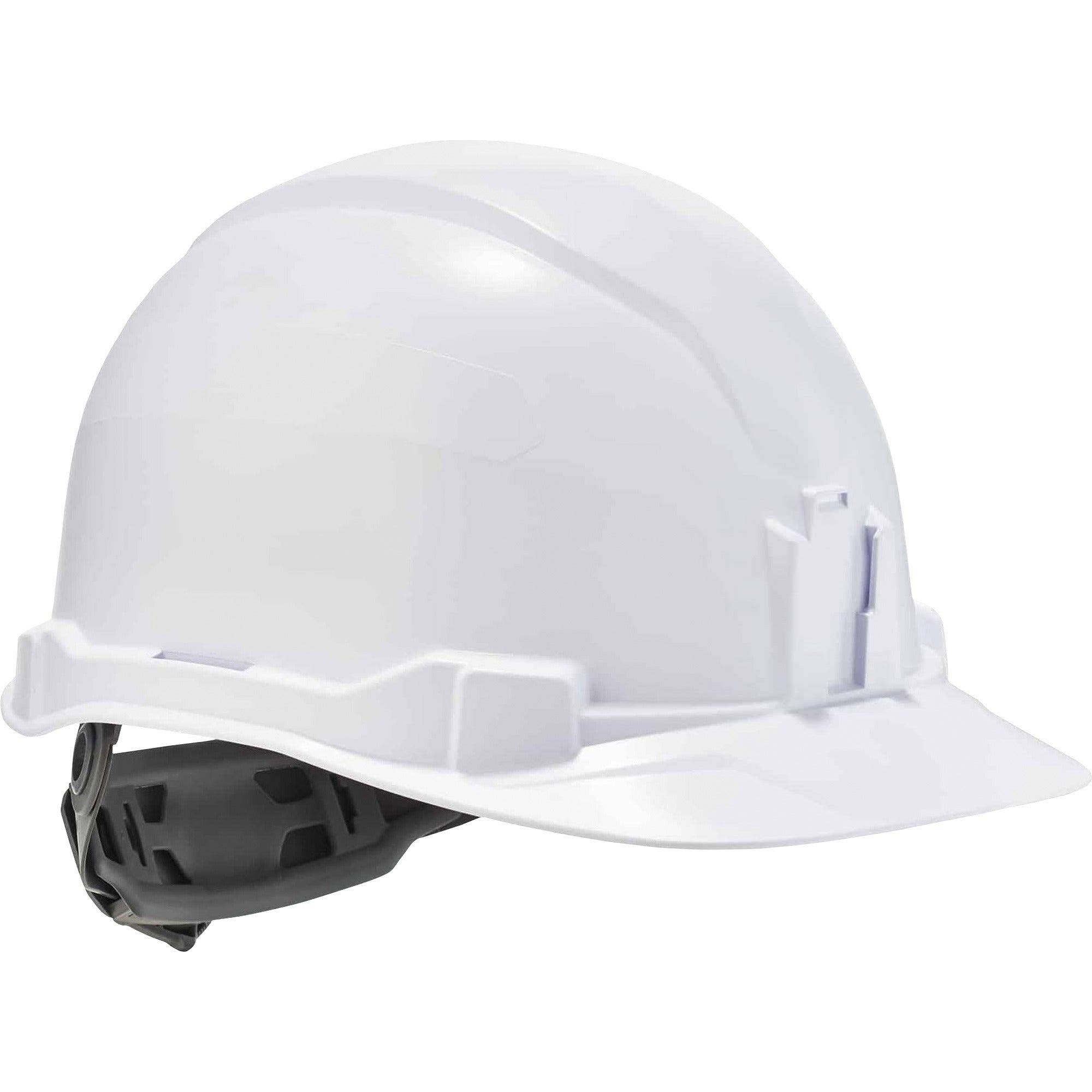 Ergodyne Skullerz 8970 Class E Cap-Style Hard Hat, White, Adjustable Ratchet, Removable Sweatband, Lightweight, Heavy Duty, 1 Each