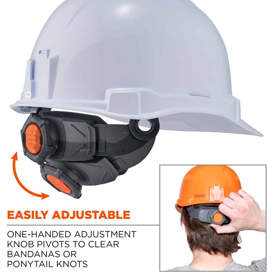 Ergodyne Skullerz 8970LED Cap Style Hard Hat with LED Light, White, Adjustable Fit, Removable Sweatband, Machine Washable, Heavy Duty, Lightweight – 1 Each
