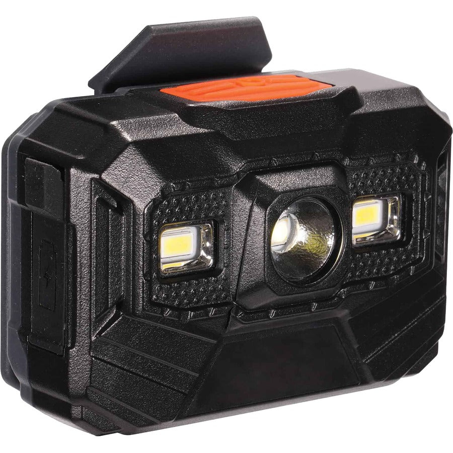 LED - 300 lm Lumen - Battery Rechargeable - Battery - Drop Resistant, Dust Resistant, Water Resistant - Black - 1 Each