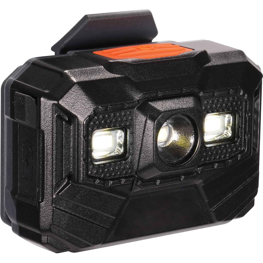 LED - 300 lm Lumen - Battery Rechargeable - Battery - Drop Resistant, Dust Resistant, Water Resistant - Black - 1 Each
