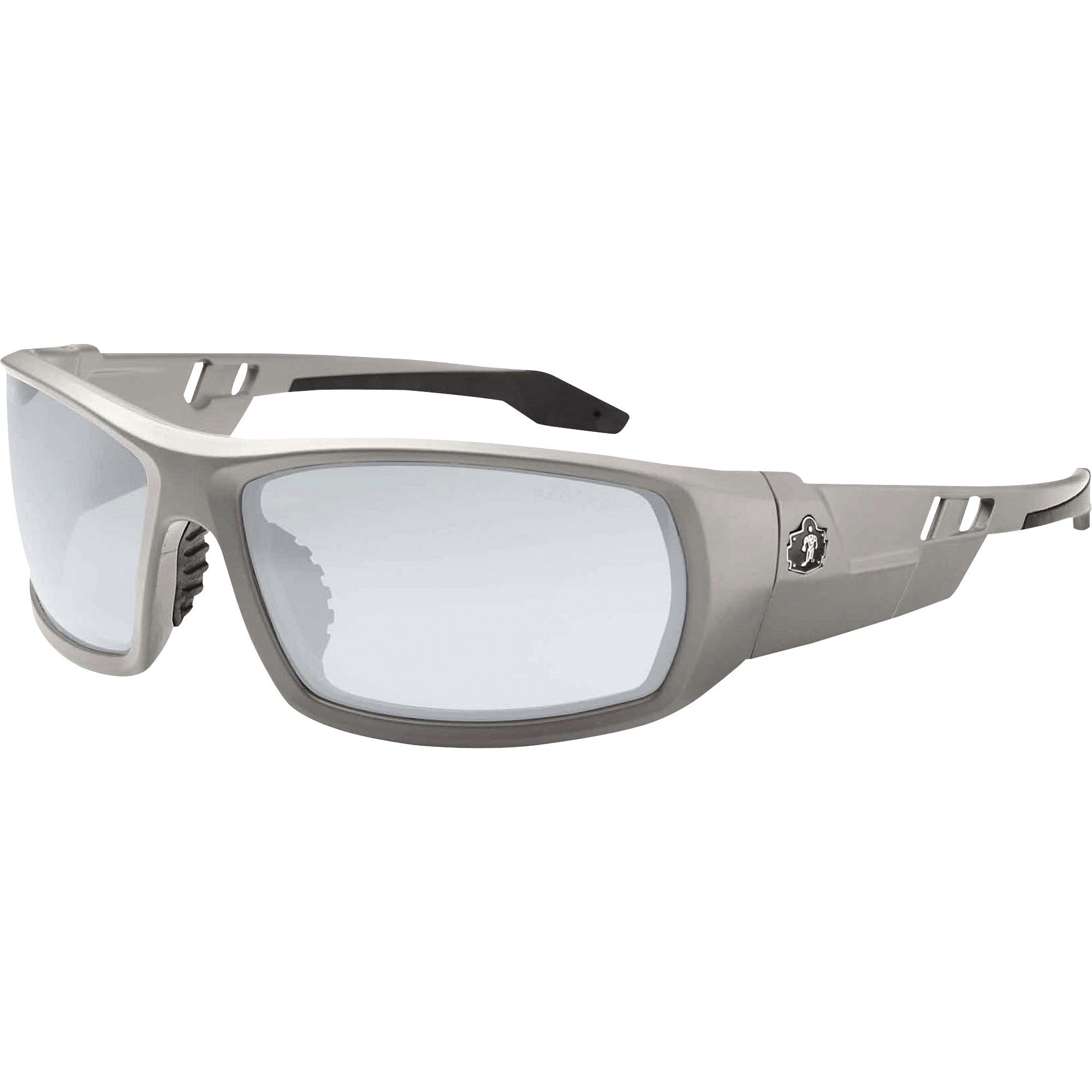 Ergodyne Skullerz ODIN In/Outdoor Lens Safety Glasses, Matte Gray Frame, Scratch & Impact Resistant, Anti-glare, Flexible, 1 Each