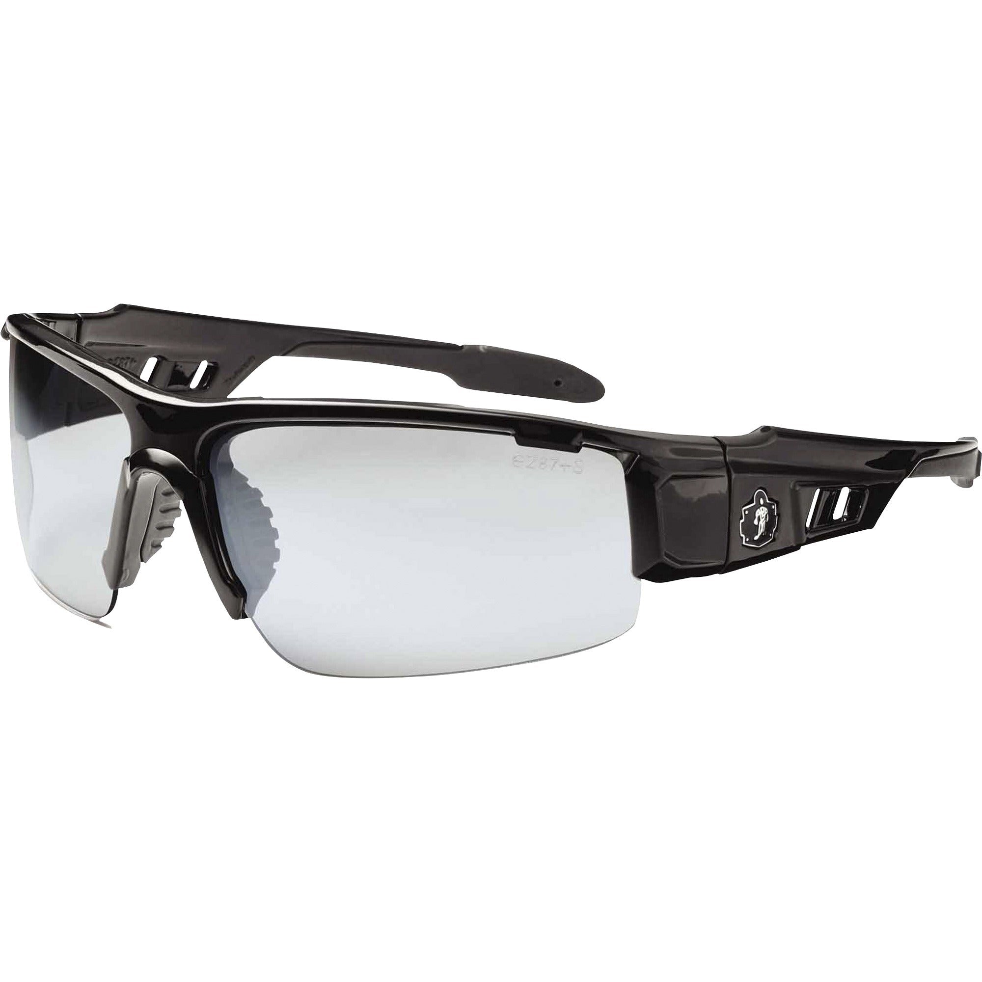 Ergodyne Dagr AF Clear Safety Glasses, Black Frame, Clear Lens, Scratch & Impact Resistant, Anti-Fog, Non-Slip, 1 Each