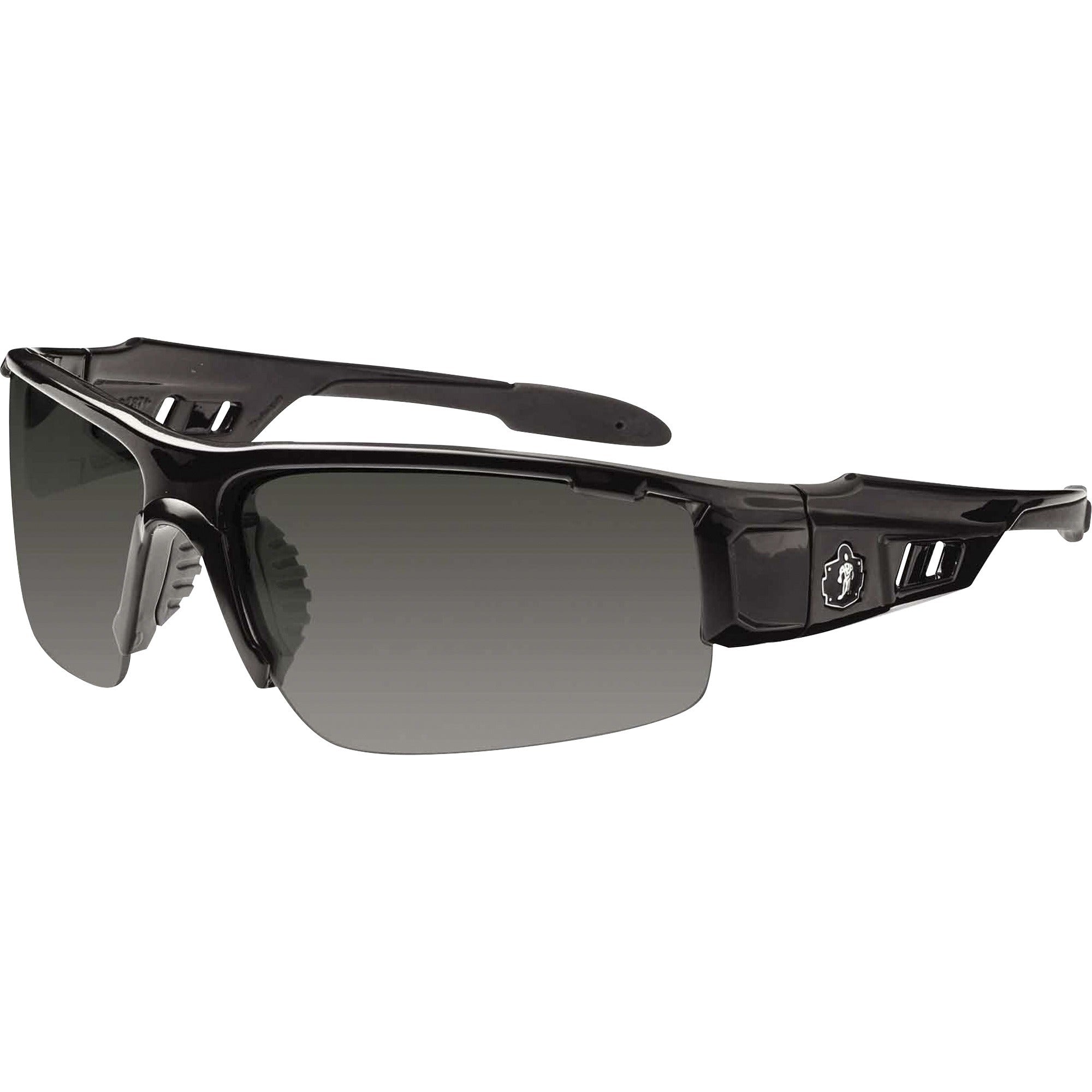 Ergodyne Dagr AF Smoke Safety Glasses, Black Frame, Smoke Lens, Anti-Fog, Scratch Resistant, Impact Resistant, Non-Slip, 1 Each