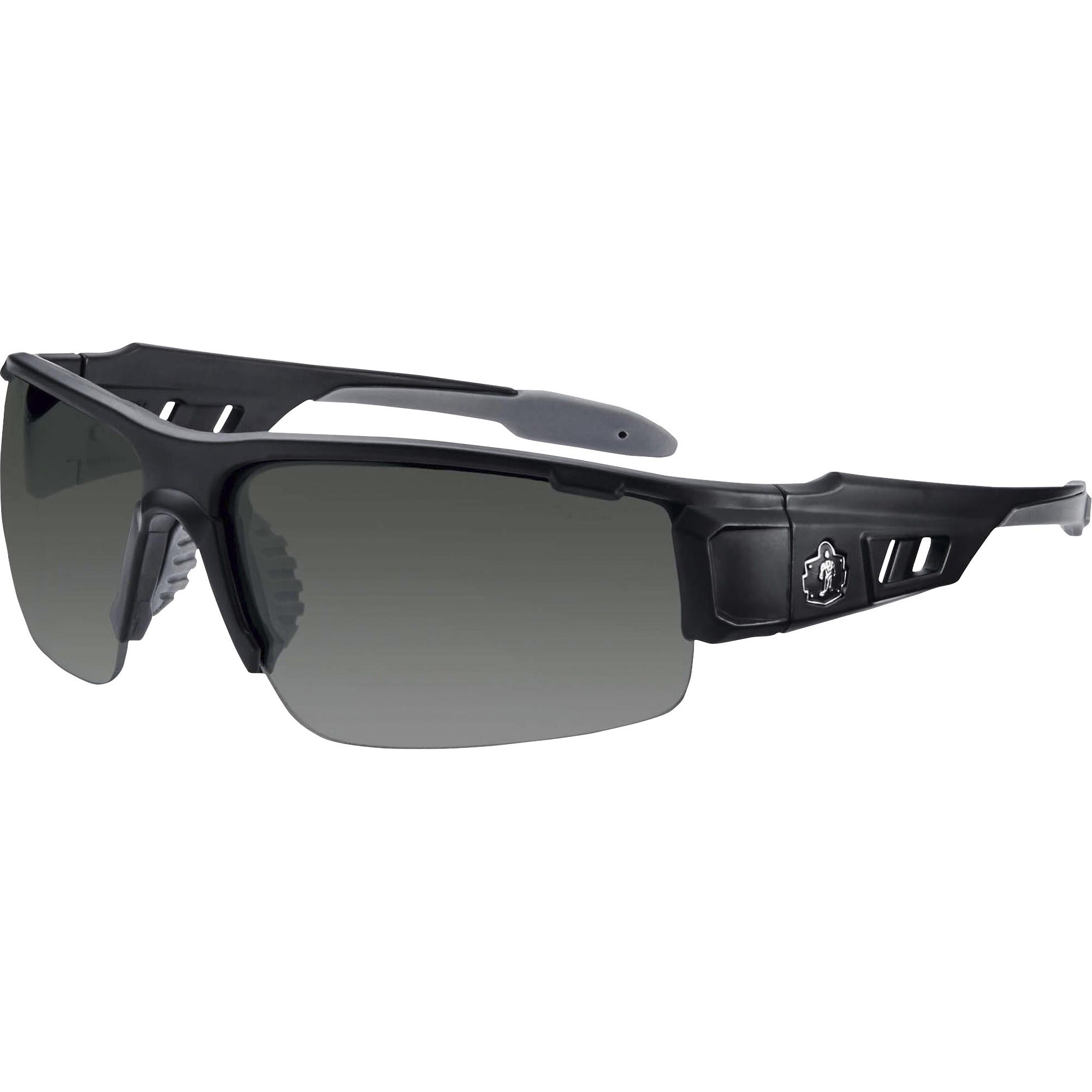 Ergodyne Dagr AF Smoke Safety Glasses, Matte Black Frame, Smoke Lens, Anti-Fog, Scratch Resistant, Impact Resistant, 1 Each