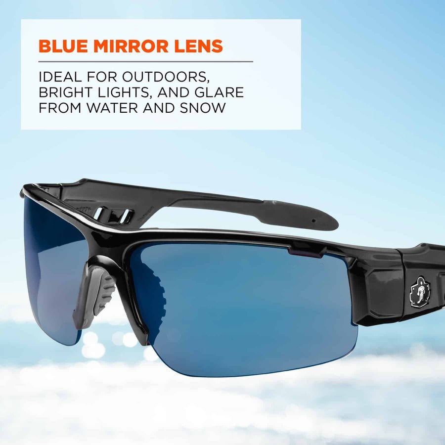 Ergodyne Dagr Blue Mirror Safety Glasses