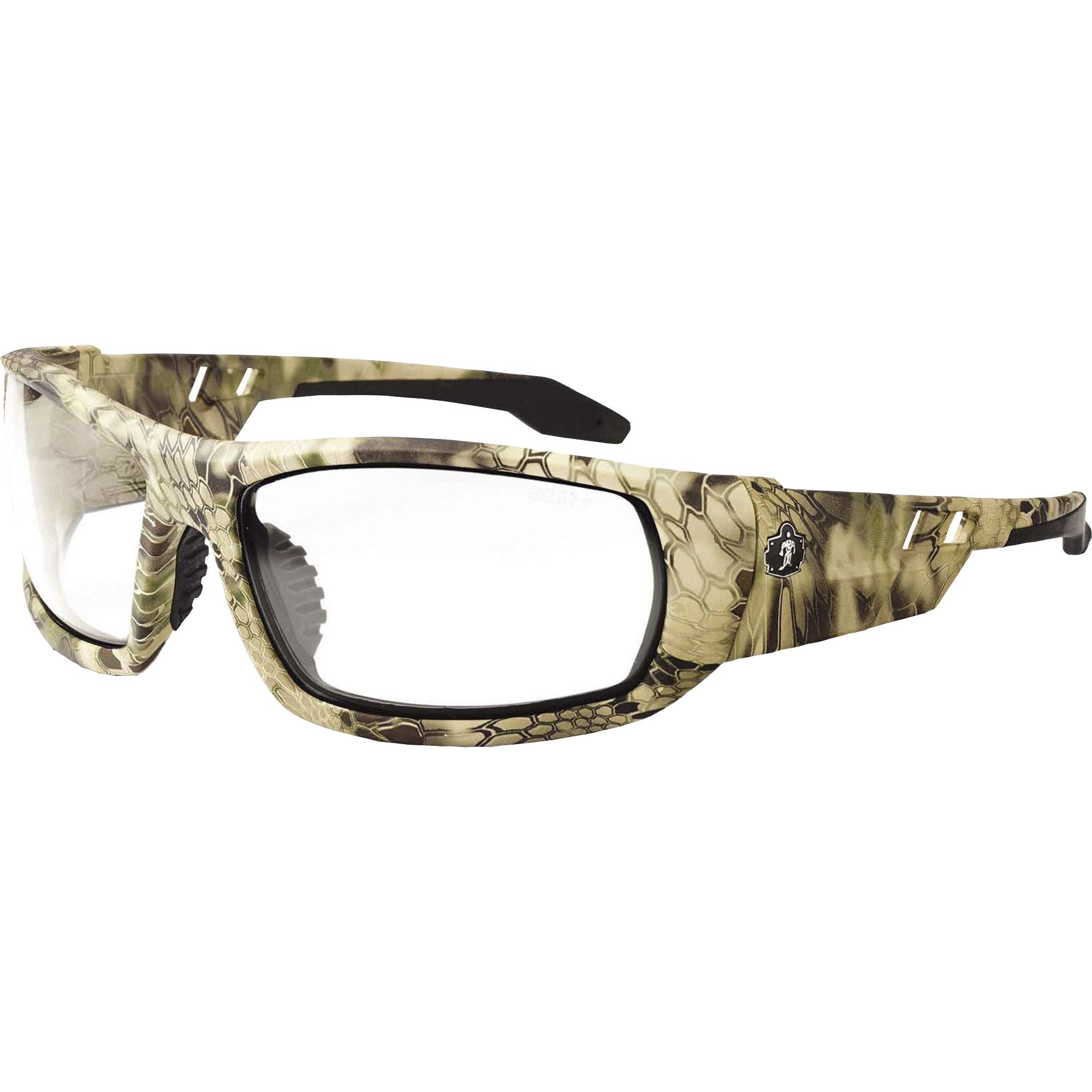 Ergodyne Skullerz Odin AF Clear Safety Glasses, Kryptek Highlander Frame, Anti-Fog, Scratch Resistant, Impact Resistant, 1 Each