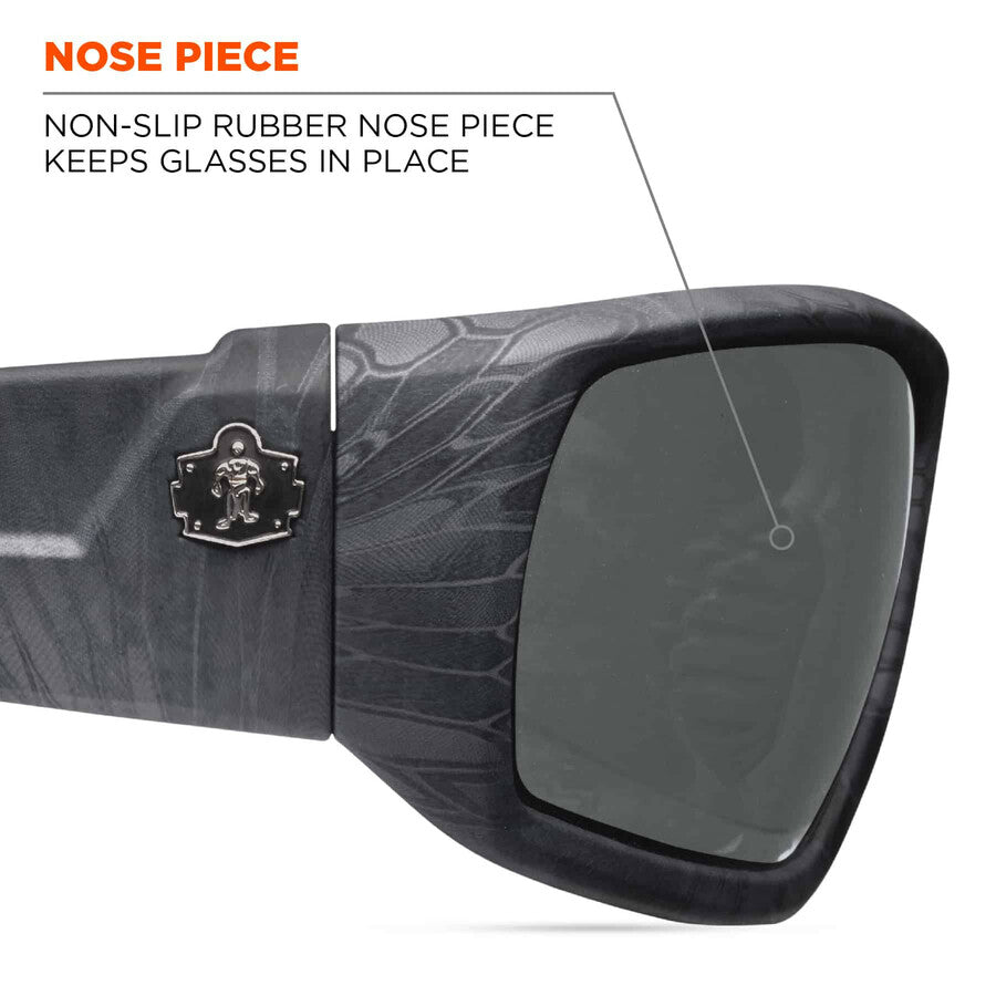 Ergodyne Skullerz Odin AF Smoke Safety Glasses, Kryptek Typhon Frame, Anti-Fog, Scratch Resistant, Impact Resistant, 1 Each