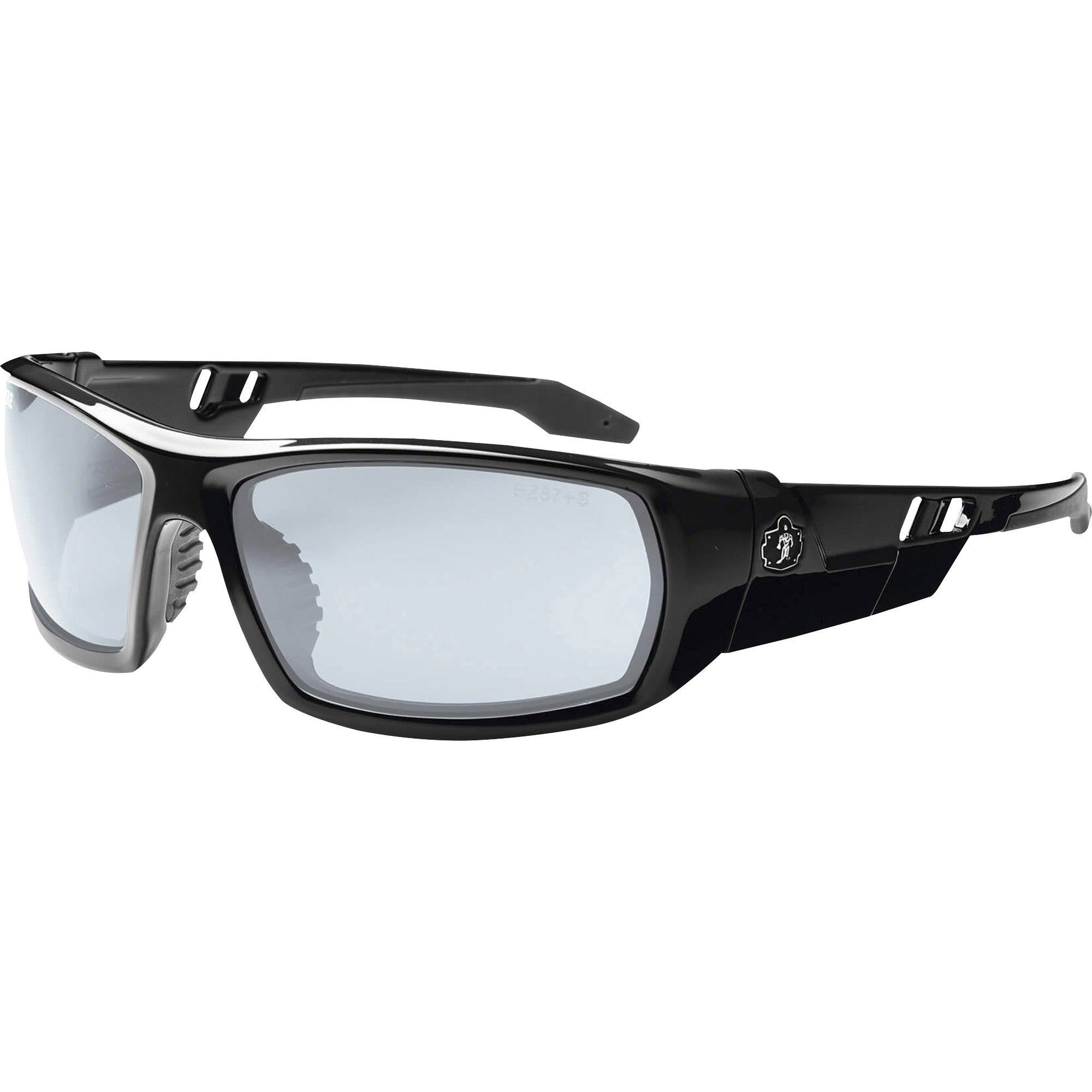 Ergodyne Skullerz Odin In/Outdoor Safety Glasses, Black Frame, Anti-Fog, Scratch & Impact Resistant, UV Protection, Non-Slip, 1 Each