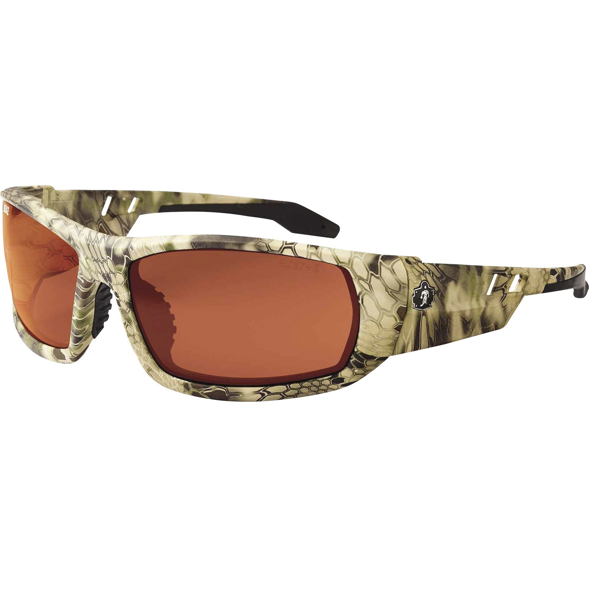 Ergodyne Skullerz Odin Safety Glasses, Copper Lens, Kryptek Highlander Frame, Scratch & Impact Resistant, 1 Each