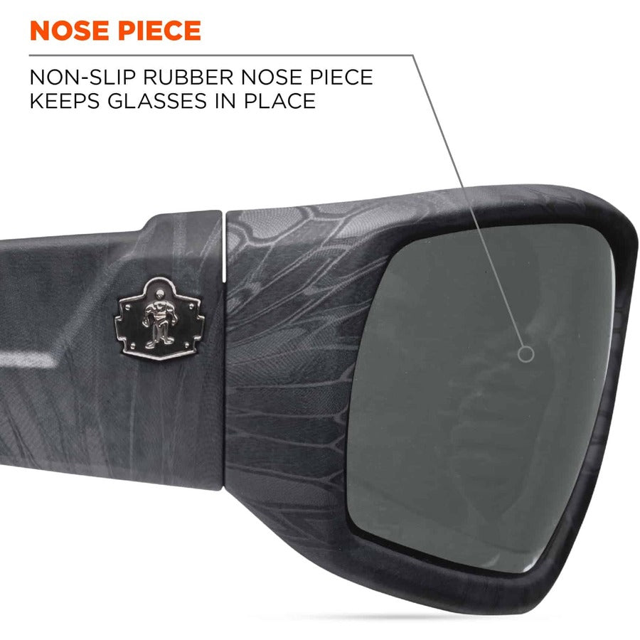Ergodyne Skullerz ODIN-PZ Polarized Smoke Safety Glasses, Kryptek Typhon Frame, 1 Each