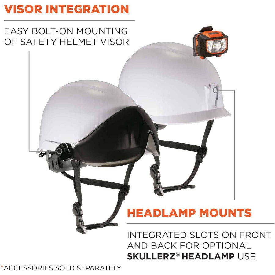 Ergodyne 8974 Class E Safety Helmet, White, White