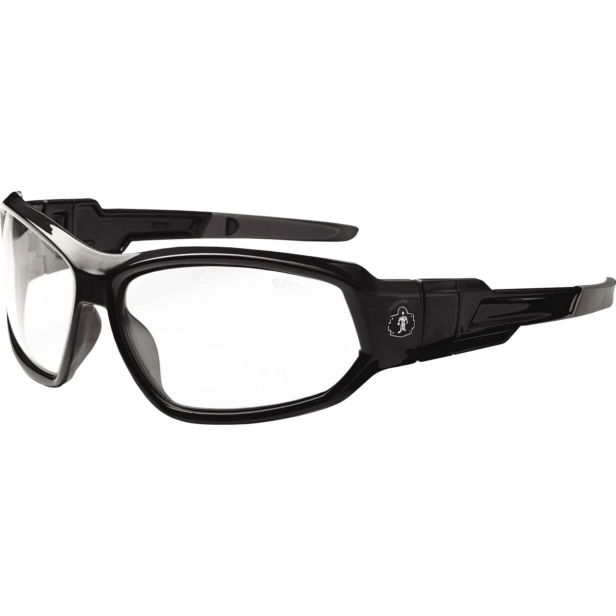 Ergodyne Loki AF Clear Safety Glasses - Black Frame/Clear Lens