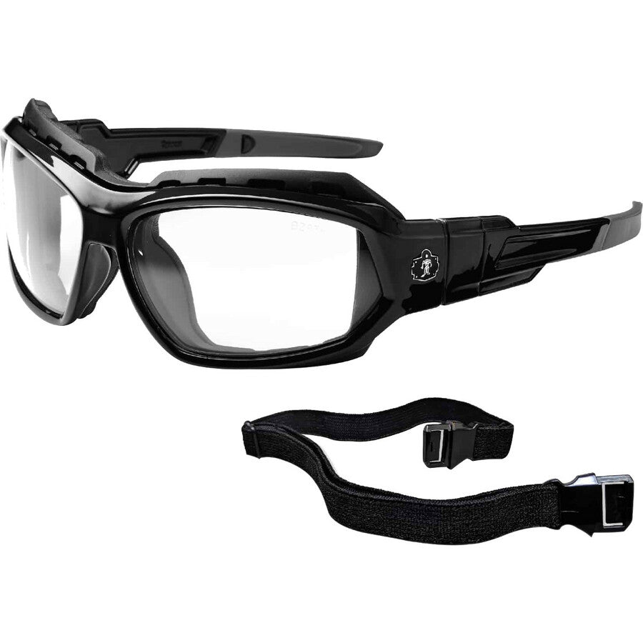 Ergodyne Loki AF Clear Safety Glasses - Black Frame/Clear Lens