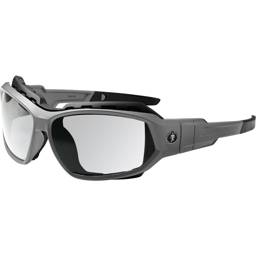 Ergodyne Loki AF Clear Safety Glasses - Matte Gray Frame/Clear Lens