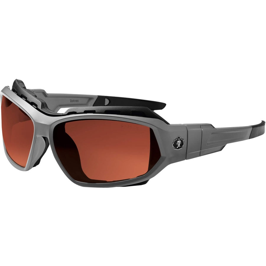 Ergodyne Loki PZ Copper Safety Glasses - Matte Gray Frame/Copper Lens