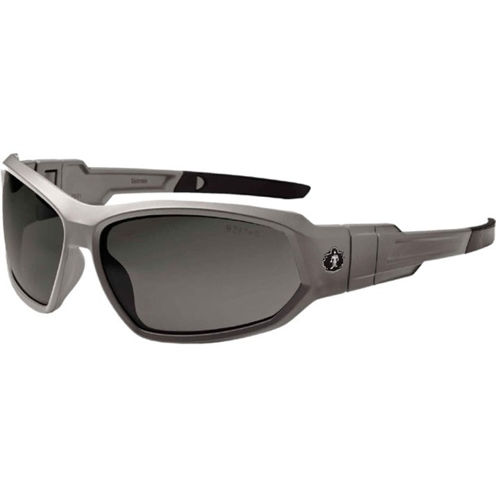 Ergodyne Loki AF Clear Safety Glasses - Matte Gray Frame/Smoke Lens