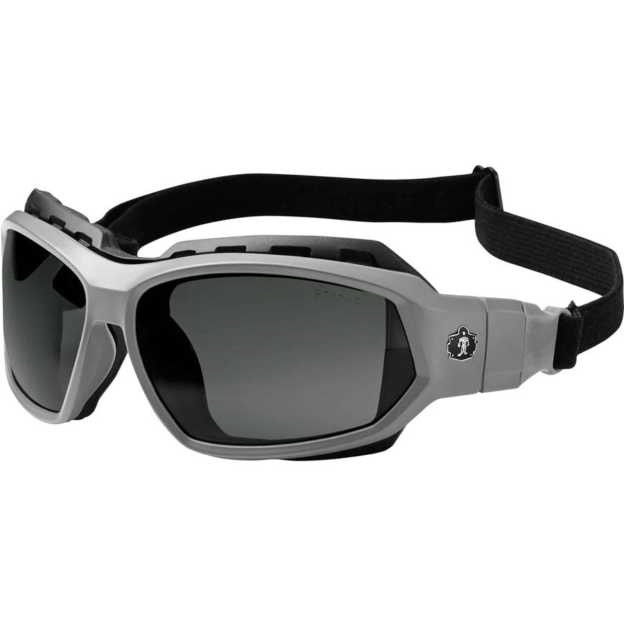 Ergodyne Loki AF Clear Safety Glasses - Matte Gray Frame/Smoke Lens