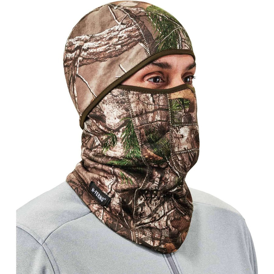 Ergodyne N-Ferno 6823 Balaclava Face Mask - Wind-Proof, Hinged Design - Fabric, Fleece - Realtree Xtra