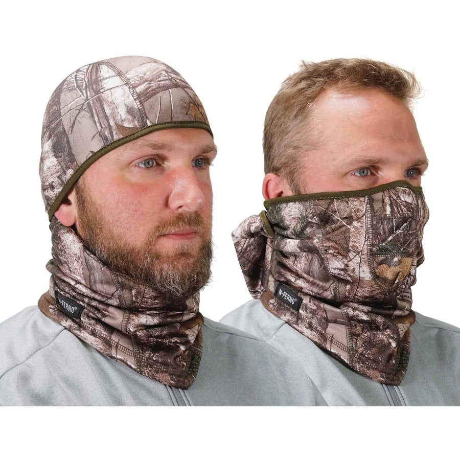 Ergodyne N-Ferno 6823 Balaclava Face Mask - Wind-Proof, Hinged Design - Fabric, Fleece - Realtree Xtra