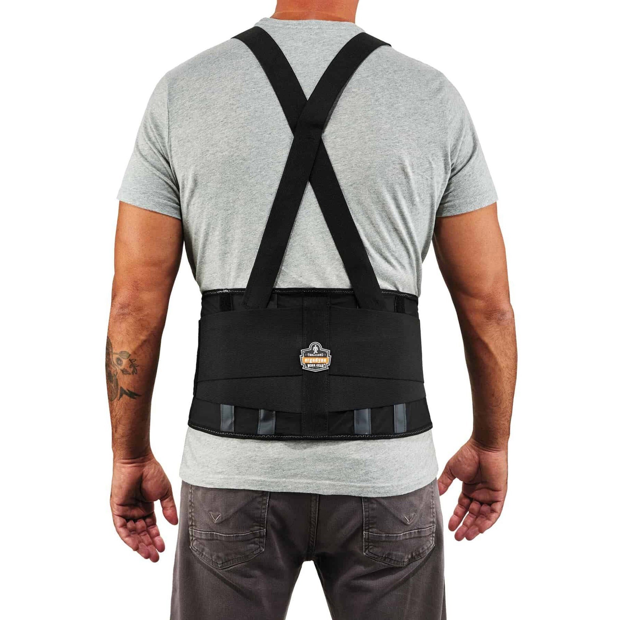 25" to 58" Waist Size - Black - Rubber, Polypropylene, 280D Spandex - 1 Each
