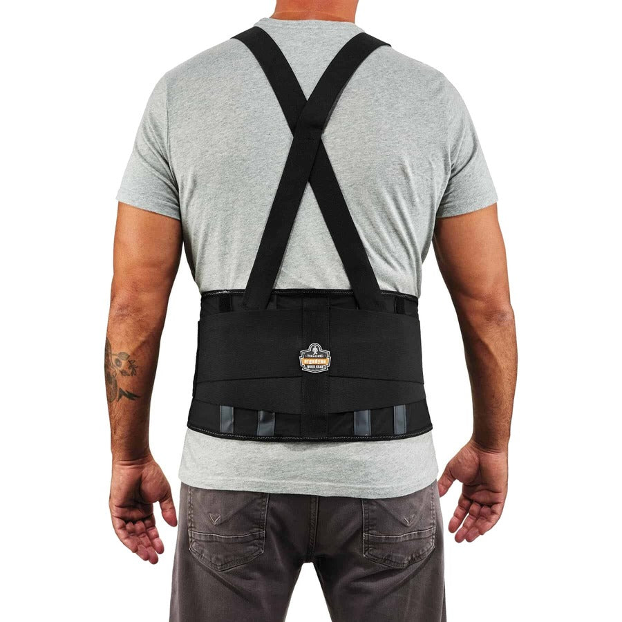 25" to 58" Waist Size - Black - Rubber, Polypropylene, 280D Spandex - 1 Each