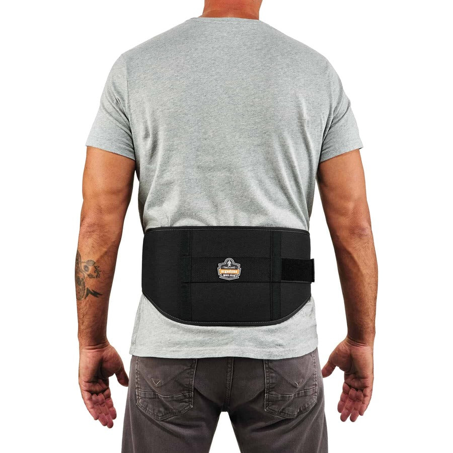 Ergodyne ProFlex 1500 Weight Lifters Support Brace - 25" to 30" Waist Size - Black - 900D Nylon - 1 Each